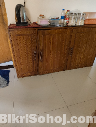 Three door Cabinet with glass